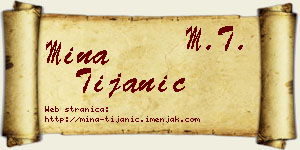 Mina Tijanić vizit kartica
